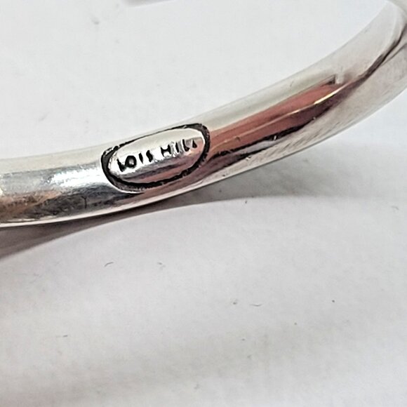 Lois Hill Sterling Silver 925 Hoop Earrings, intricate Granulations, designer - Picture 2 of 7